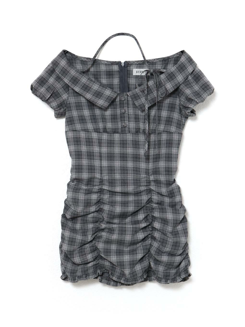 【BUBBLES】ジャガードギャザーワンピース