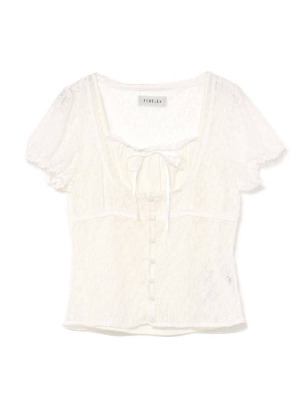 bubbles フラワーレーストップス ブラック BUBBLES】フラワーレーストップス | sparkling mall online store