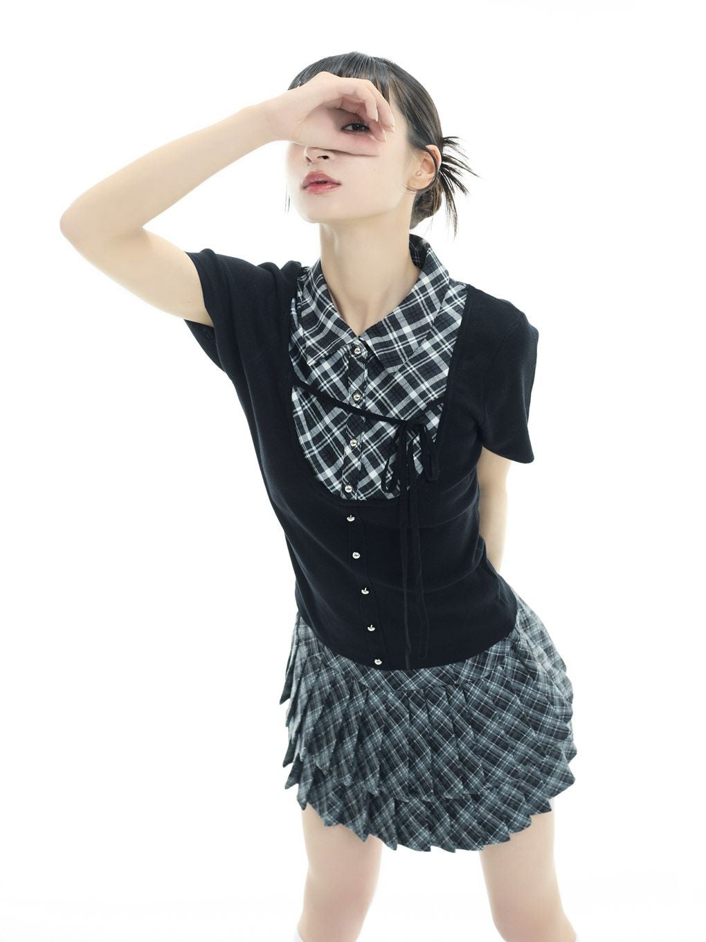 【BUBBLES】スクールガーリーリボントップス