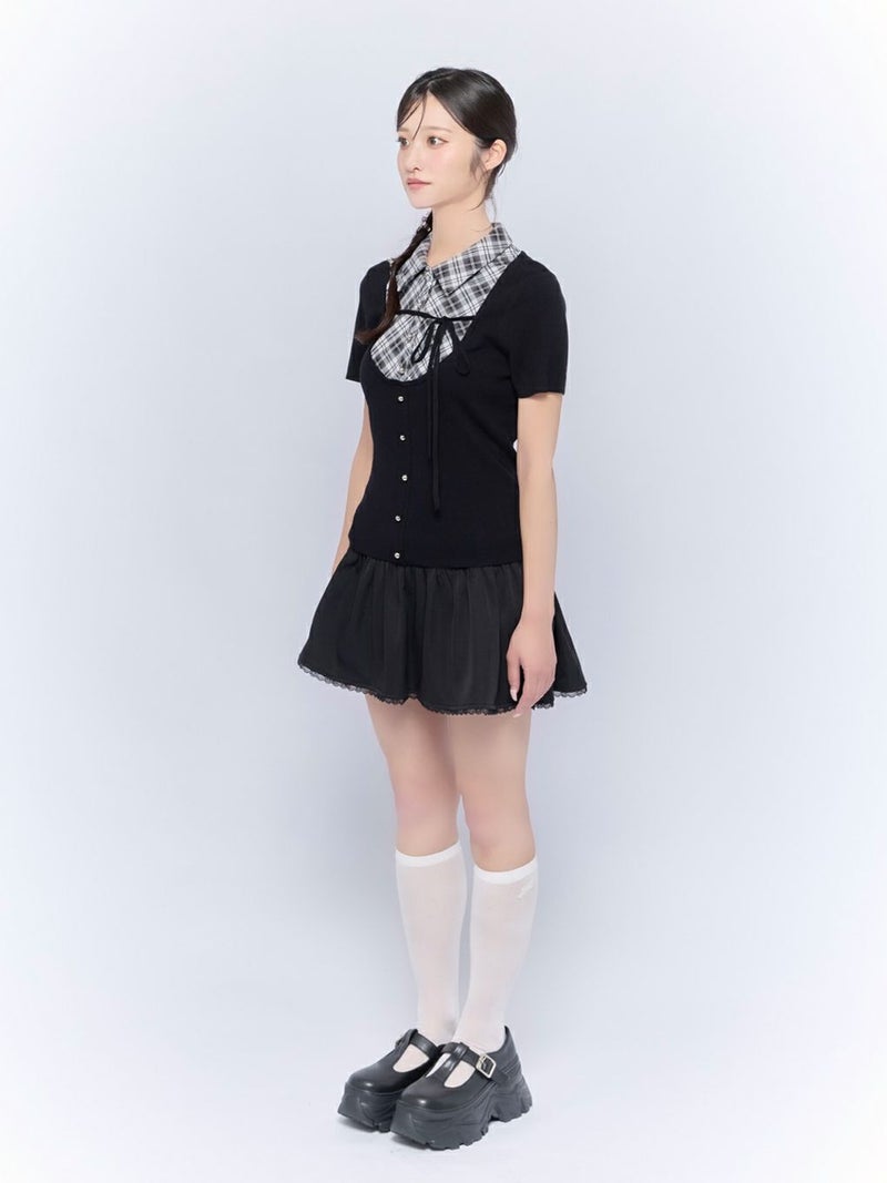 BUBBLES】スクールガーリーリボントップス | sparkling mall online store BUBBLES スクールガーリーリボントップス S