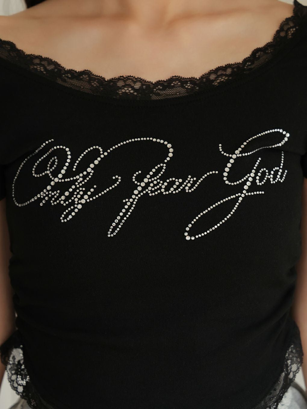 【BUBBLES】レースビジューTEE
