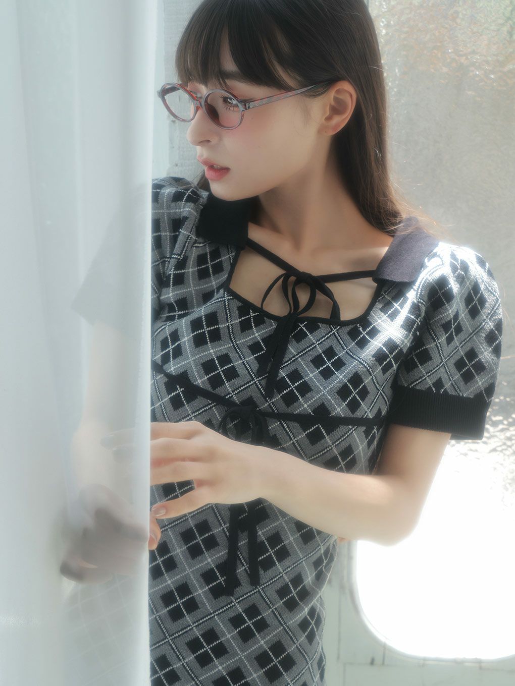 BUBBLES】チェックリボンワンピース | sparkling mall online store