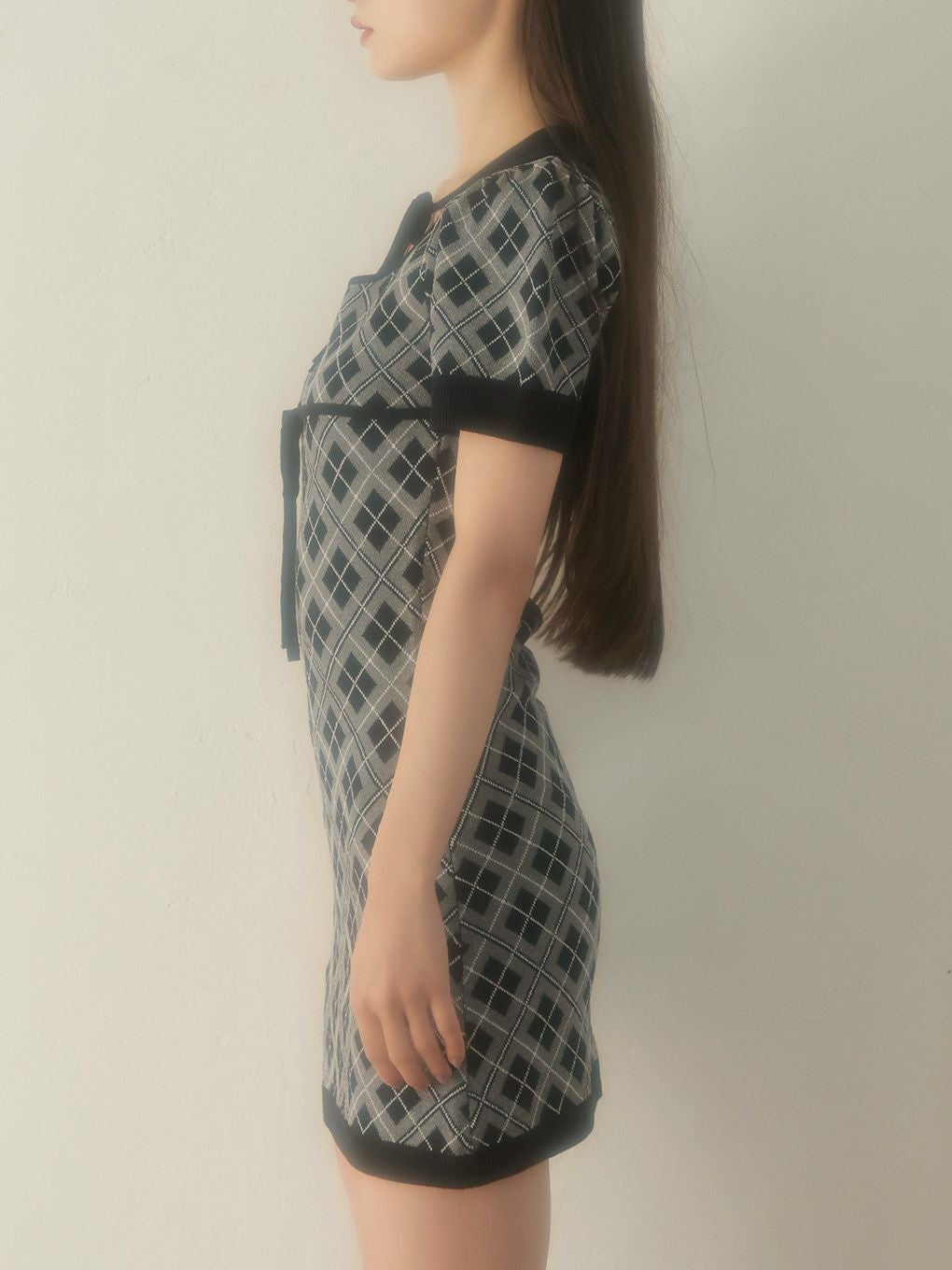 【BUBBLES】チェックリボンワンピース