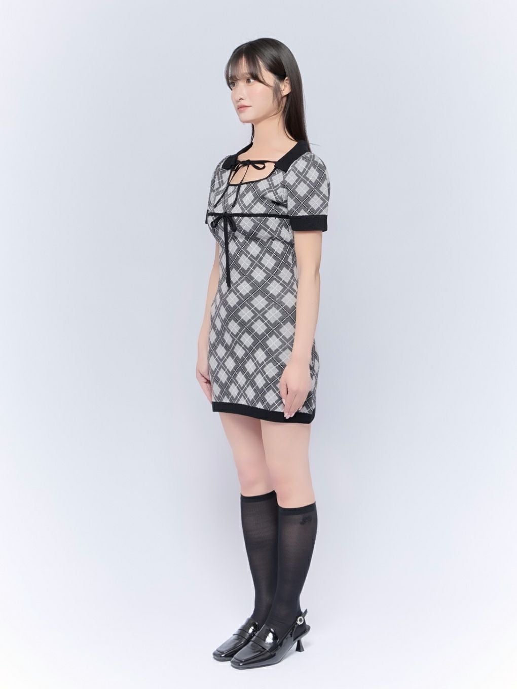 BUBBLES】チェックリボンワンピース | sparkling mall online store