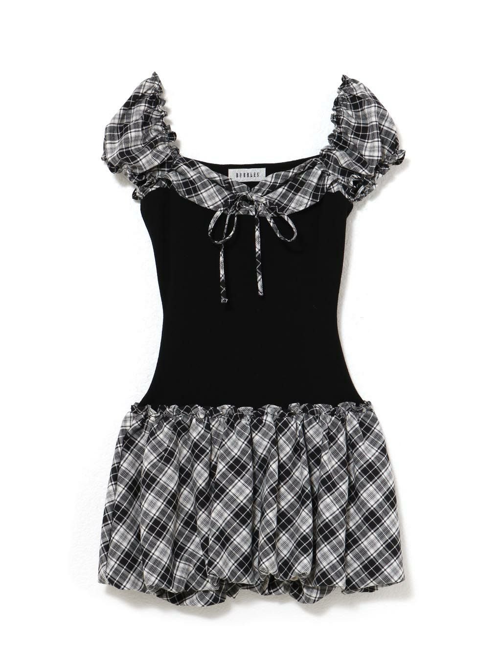 【BUBBLES】バルーンチェックワンピース