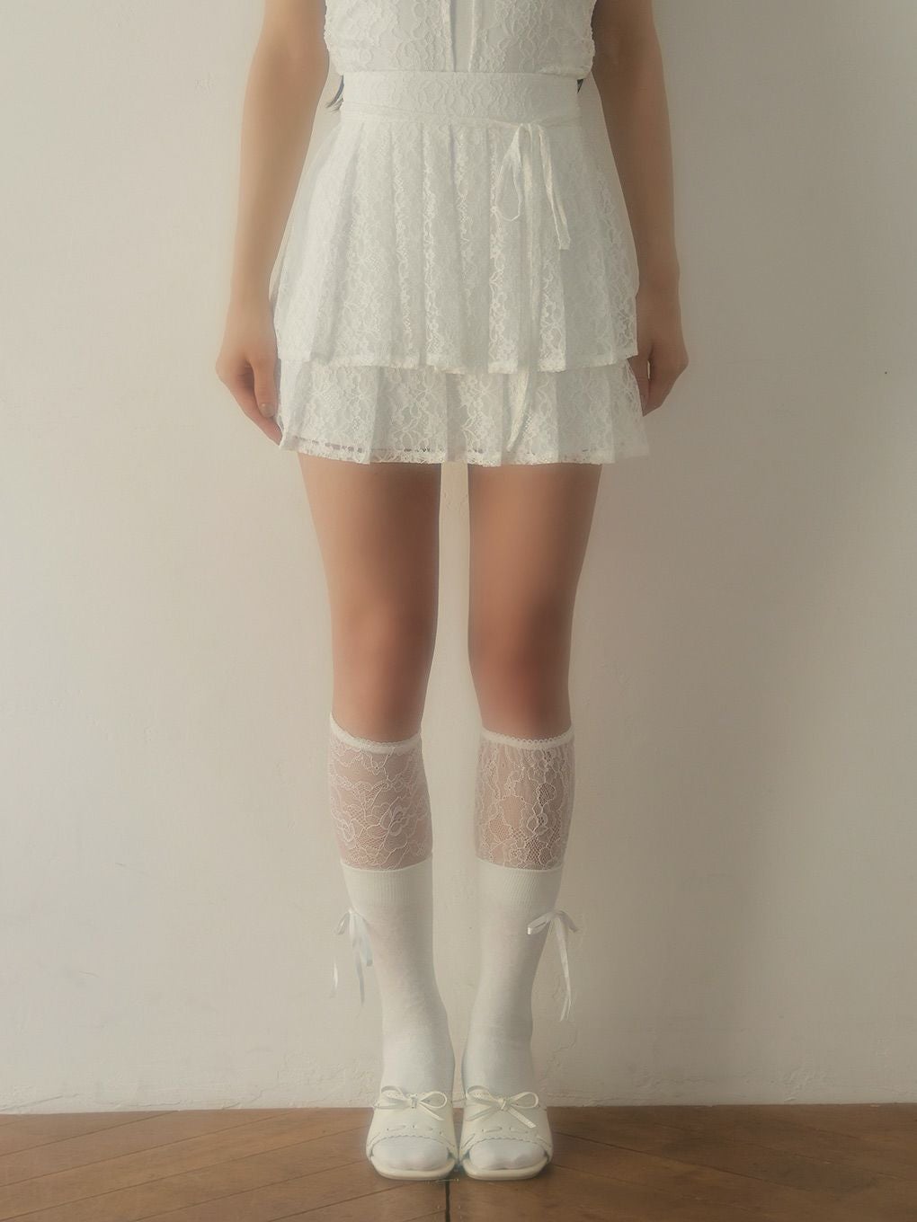 【BUBBLES】ティアードプリーツスカパン