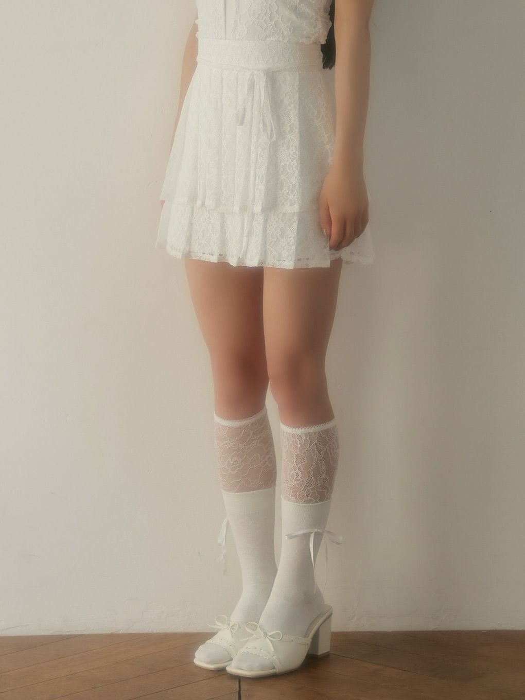 【BUBBLES】ティアードプリーツスカパン