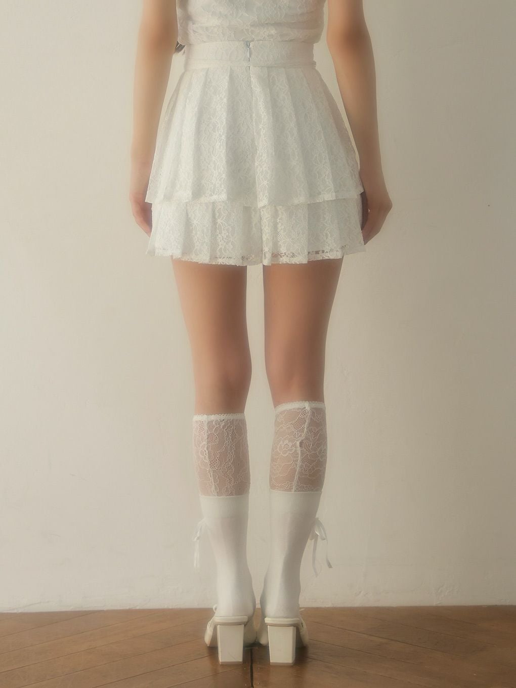 【BUBBLES】ティアードプリーツスカパン