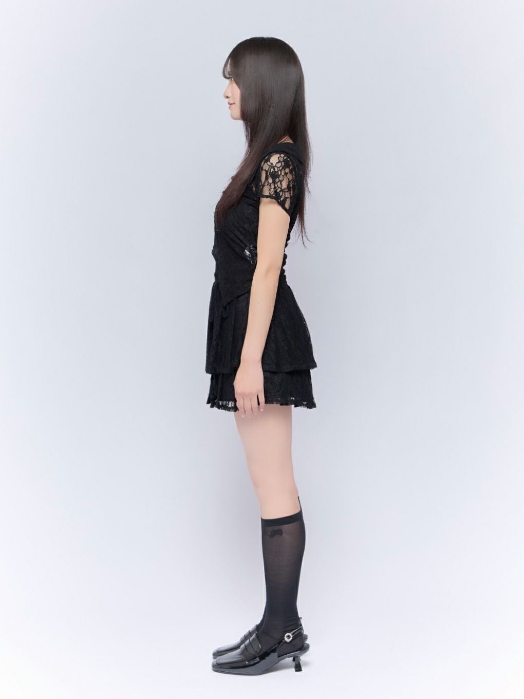 【BUBBLES】ティアードプリーツスカパン