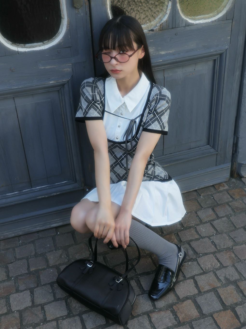 【BUBBLES】スクールガーリーリボンワンピース