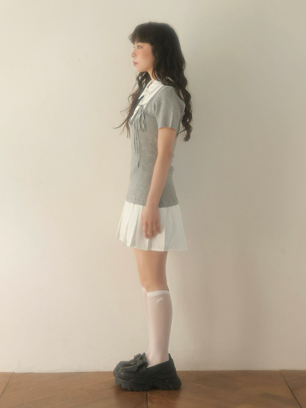 【BUBBLES】スクールガーリーリボンワンピース