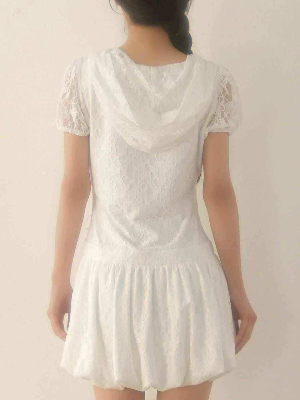 BUBBLES】レースパーカーバルーンワンピース | sparkling mall online