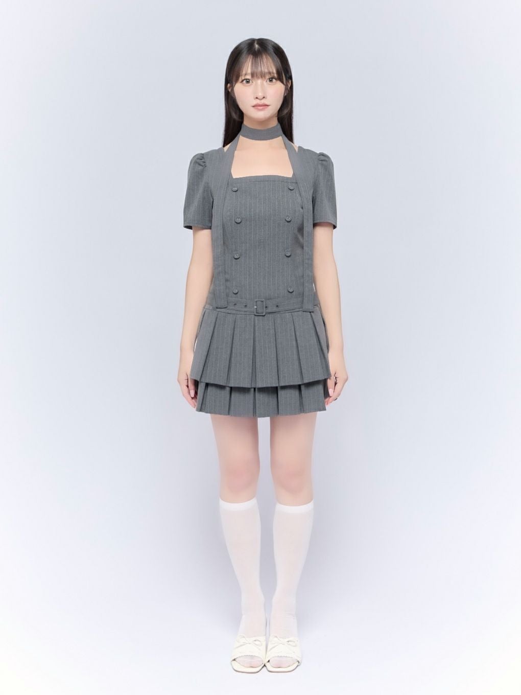 BUBBLES】スクエアプリーツワンピース | sparkling mall online store