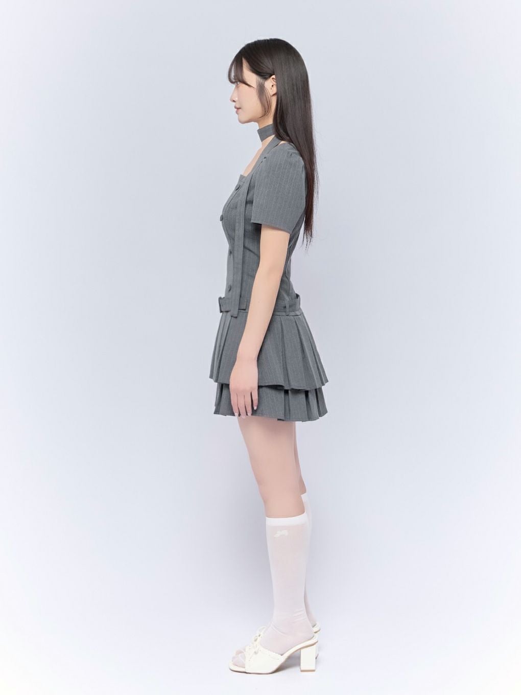 BUBBLES】スクエアプリーツワンピース | sparkling mall online store