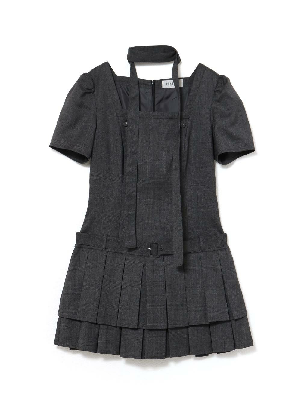 【BUBBLES】スクエアプリーツワンピース