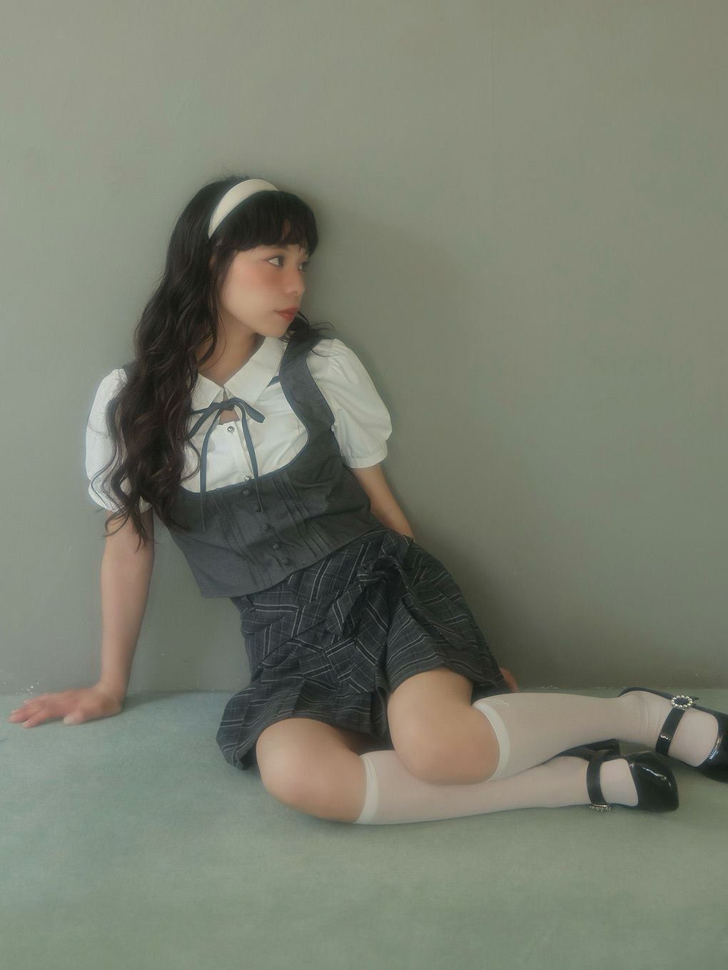 【BUBBLES】リボンプリーツスカパン