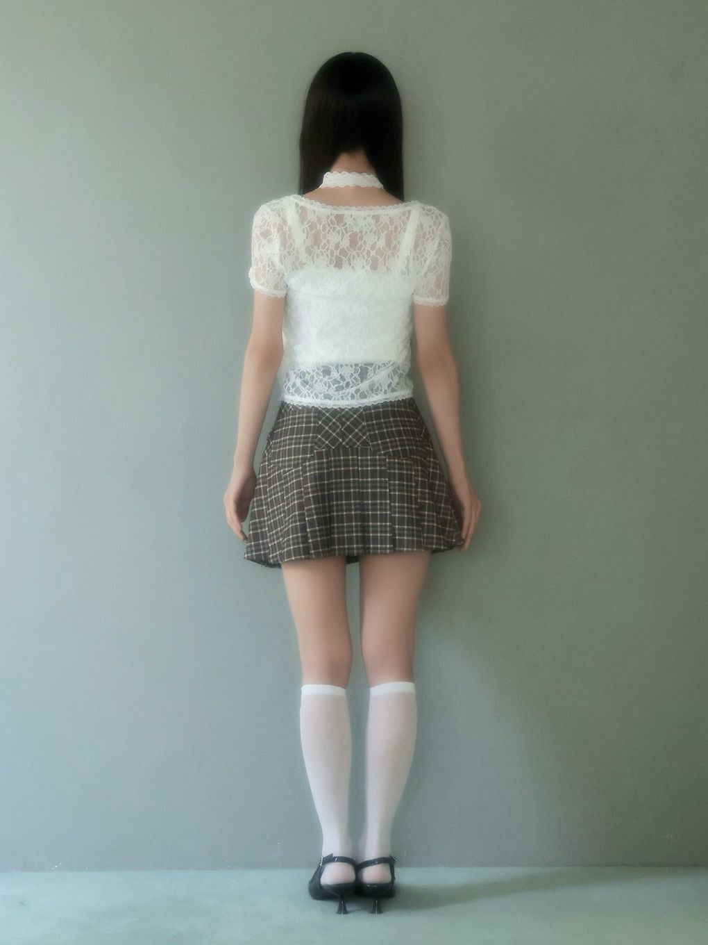 【BUBBLES】リボンプリーツスカパン