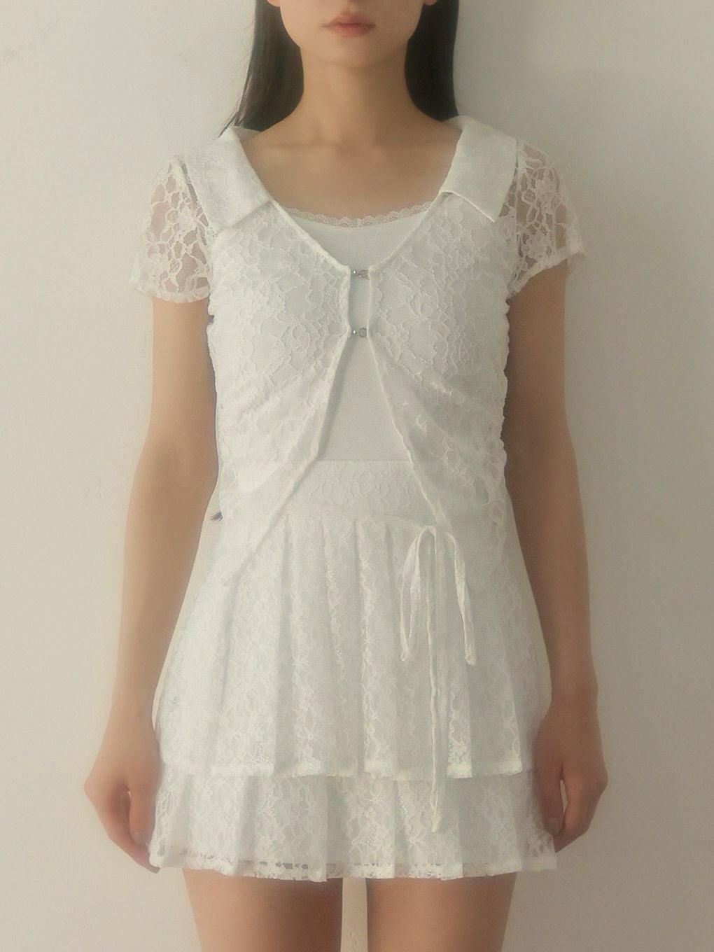 BUBBLES】レースレイヤードトップス | sparkling mall online store
