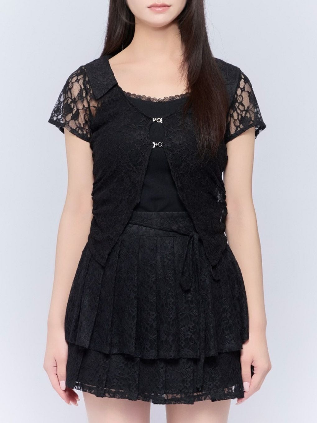 【BUBBLES】レースレイヤードトップス