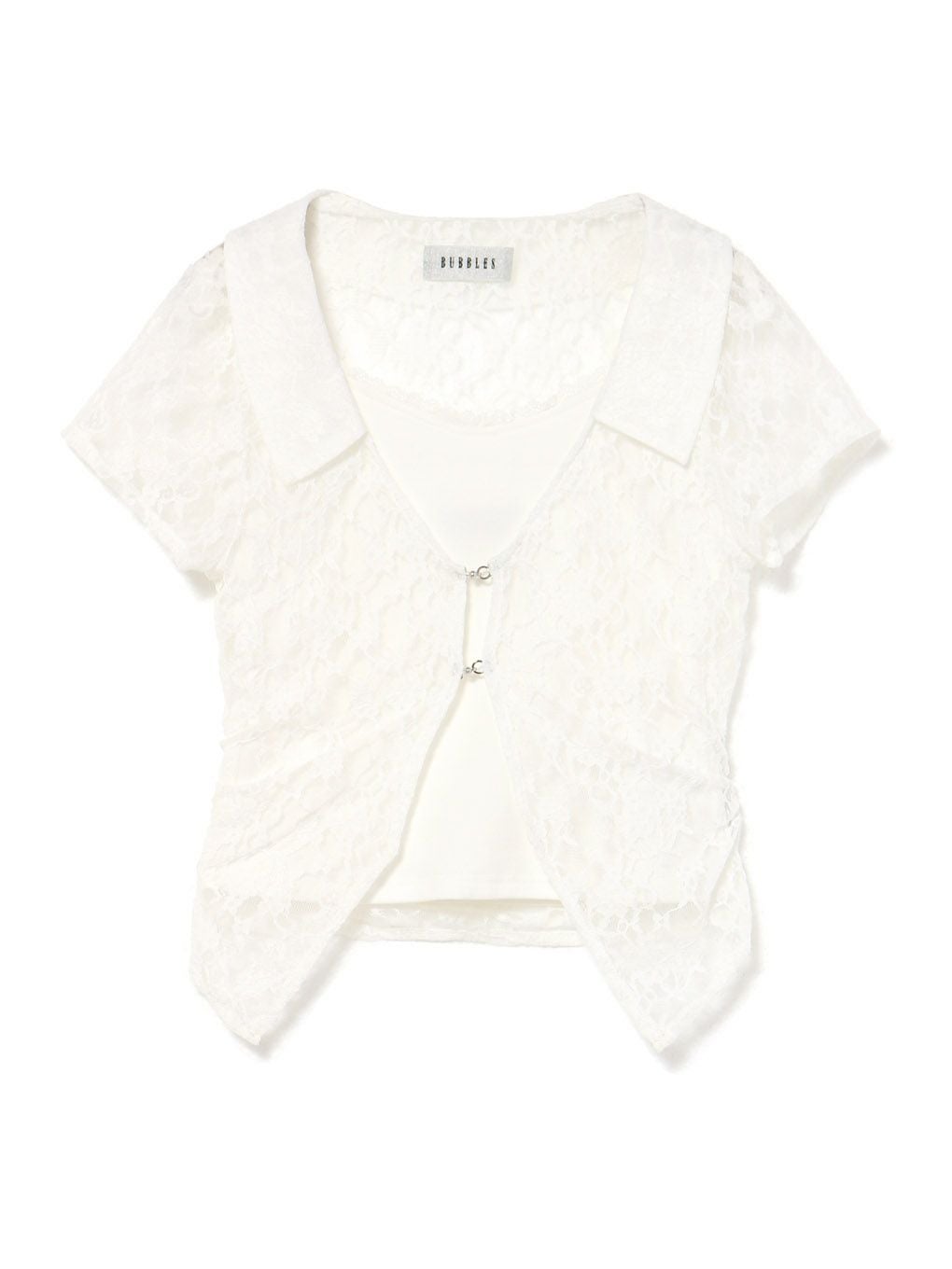 【BUBBLES】レースレイヤードトップス