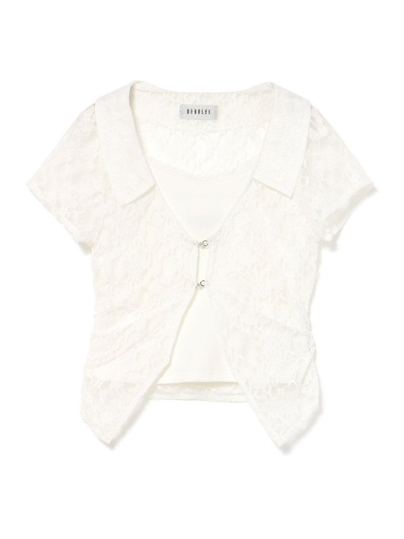 BUBBLES】レースレイヤードトップス | sparkling mall online store