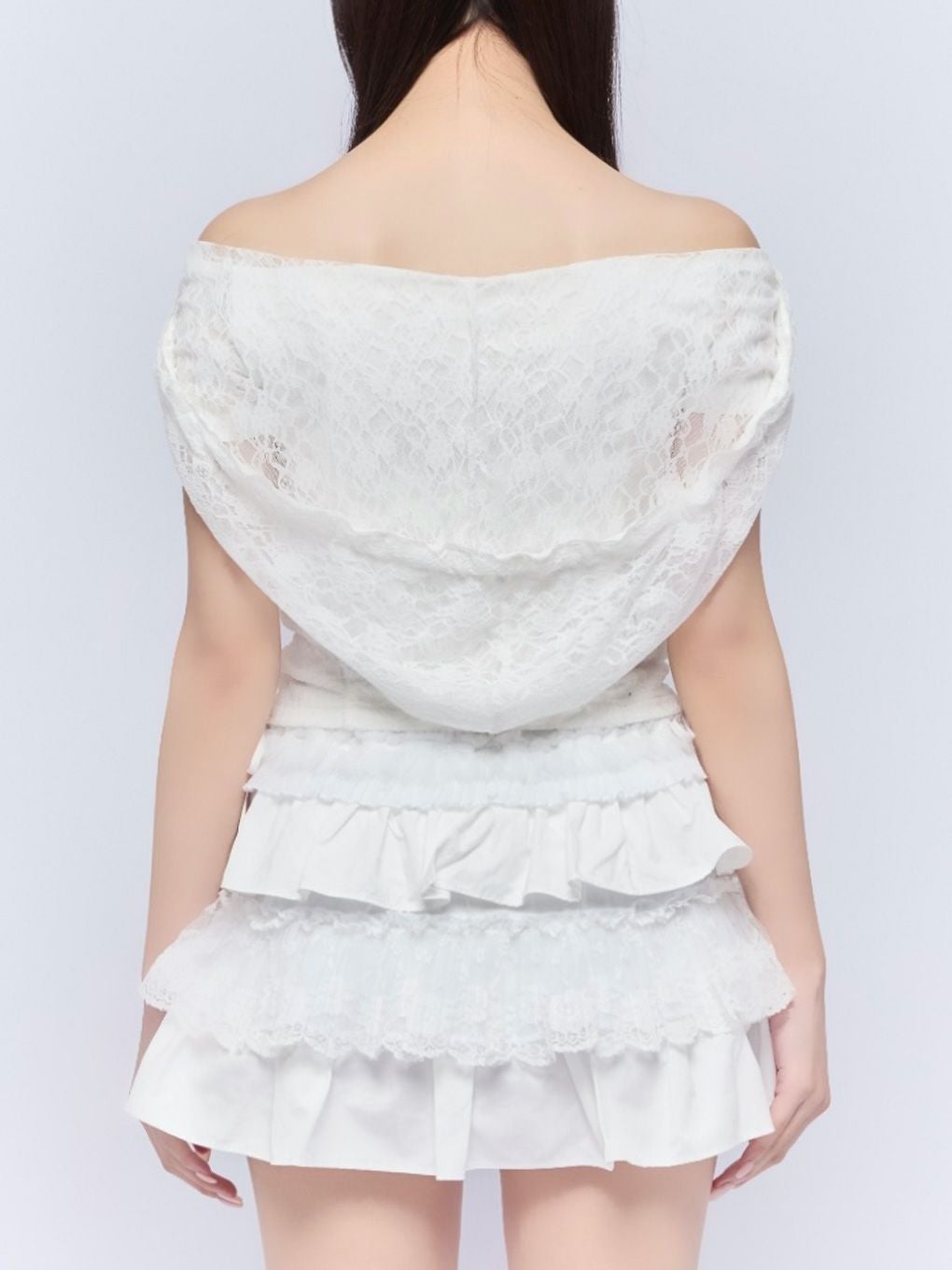 【BUBBLES】レースフーディートップス