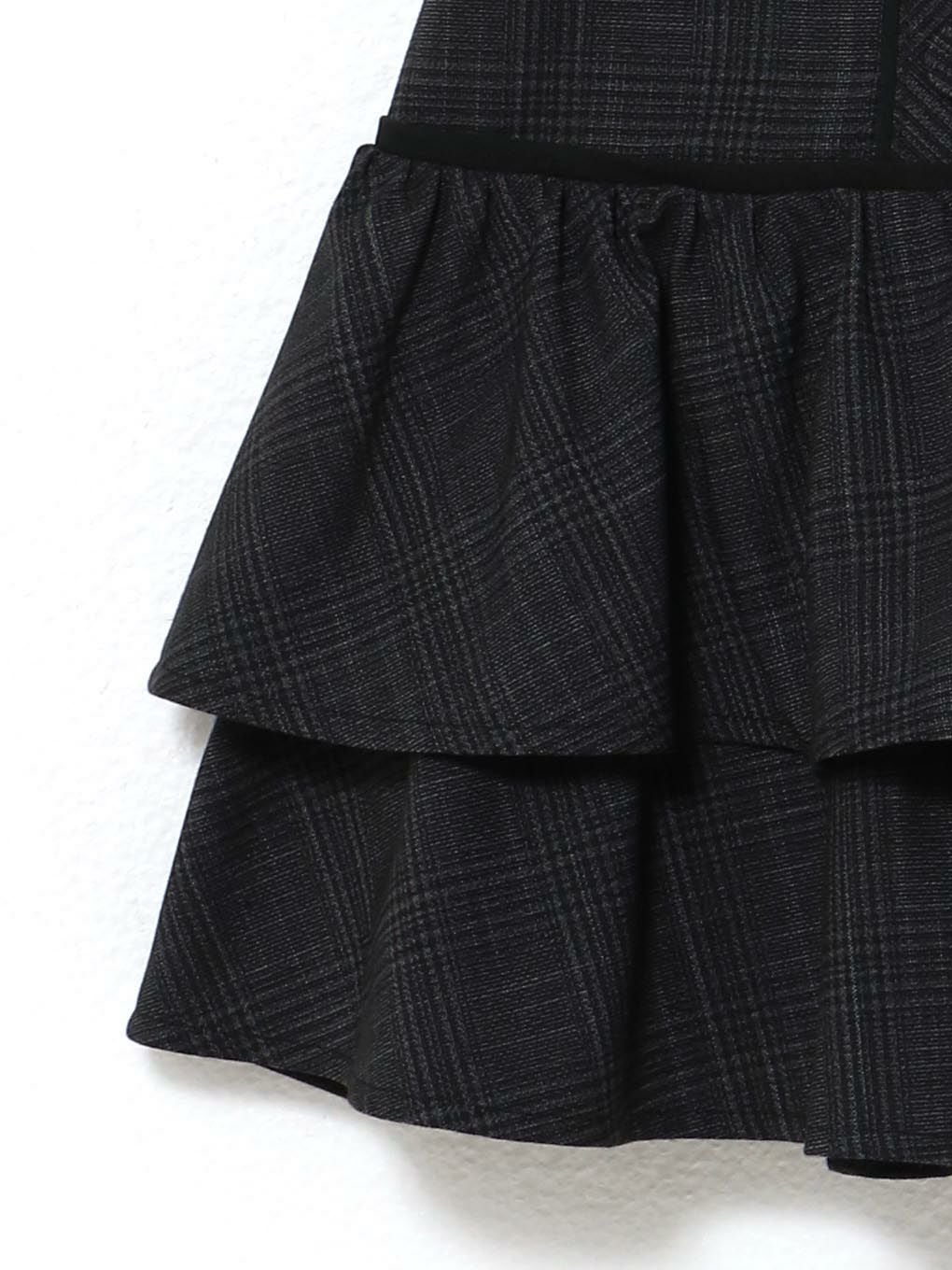 【BUBBLES】フレアティアードワンピース