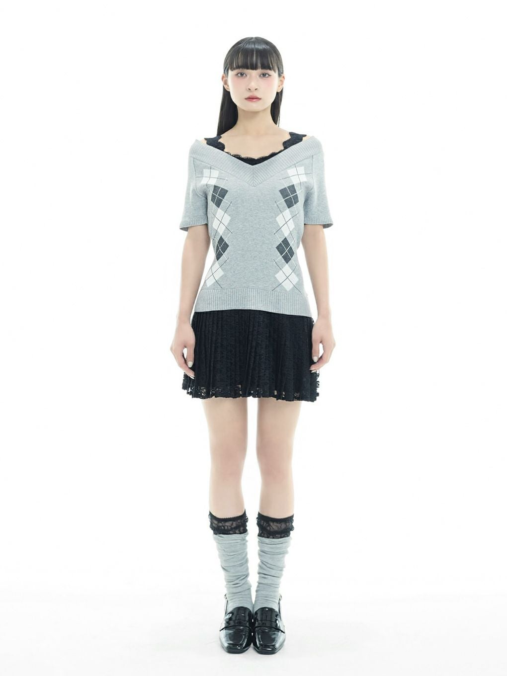 【BUBBLES】レイヤードプリーツワンピース