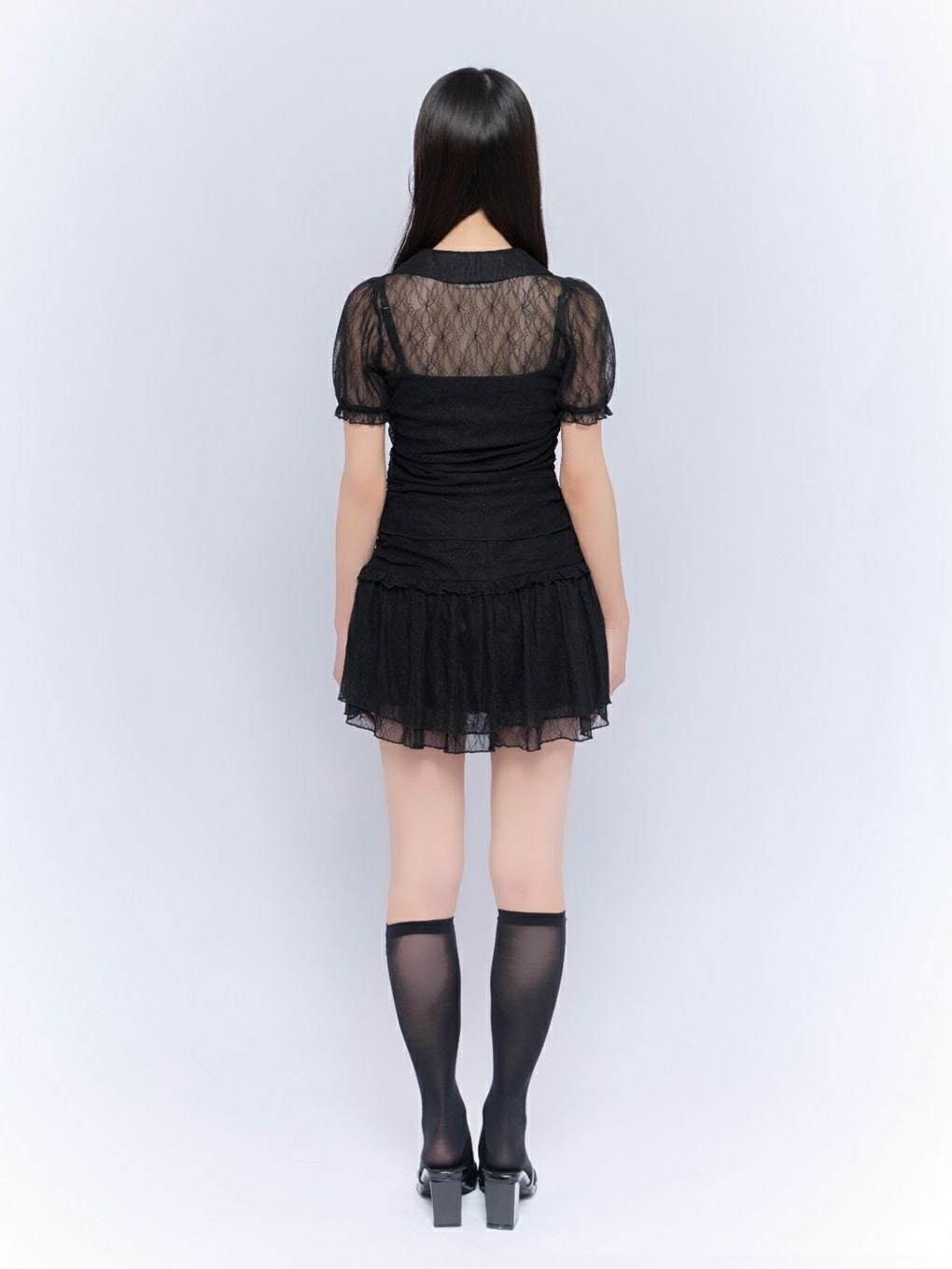 【BUBBLES】リボンレースブラウス