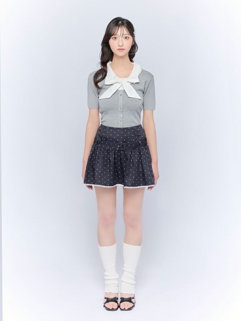 BUBBLES】リボンシャツトップス | sparkling mall online store タイニーリボンシャツ bubbles
