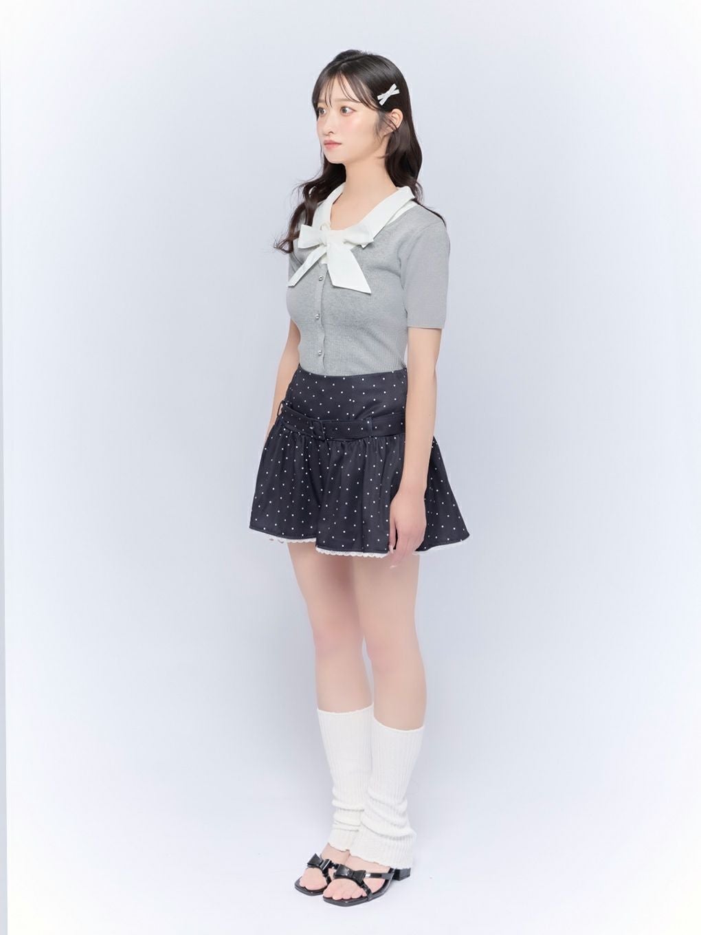 【BUBBLES】リボンシャツトップス