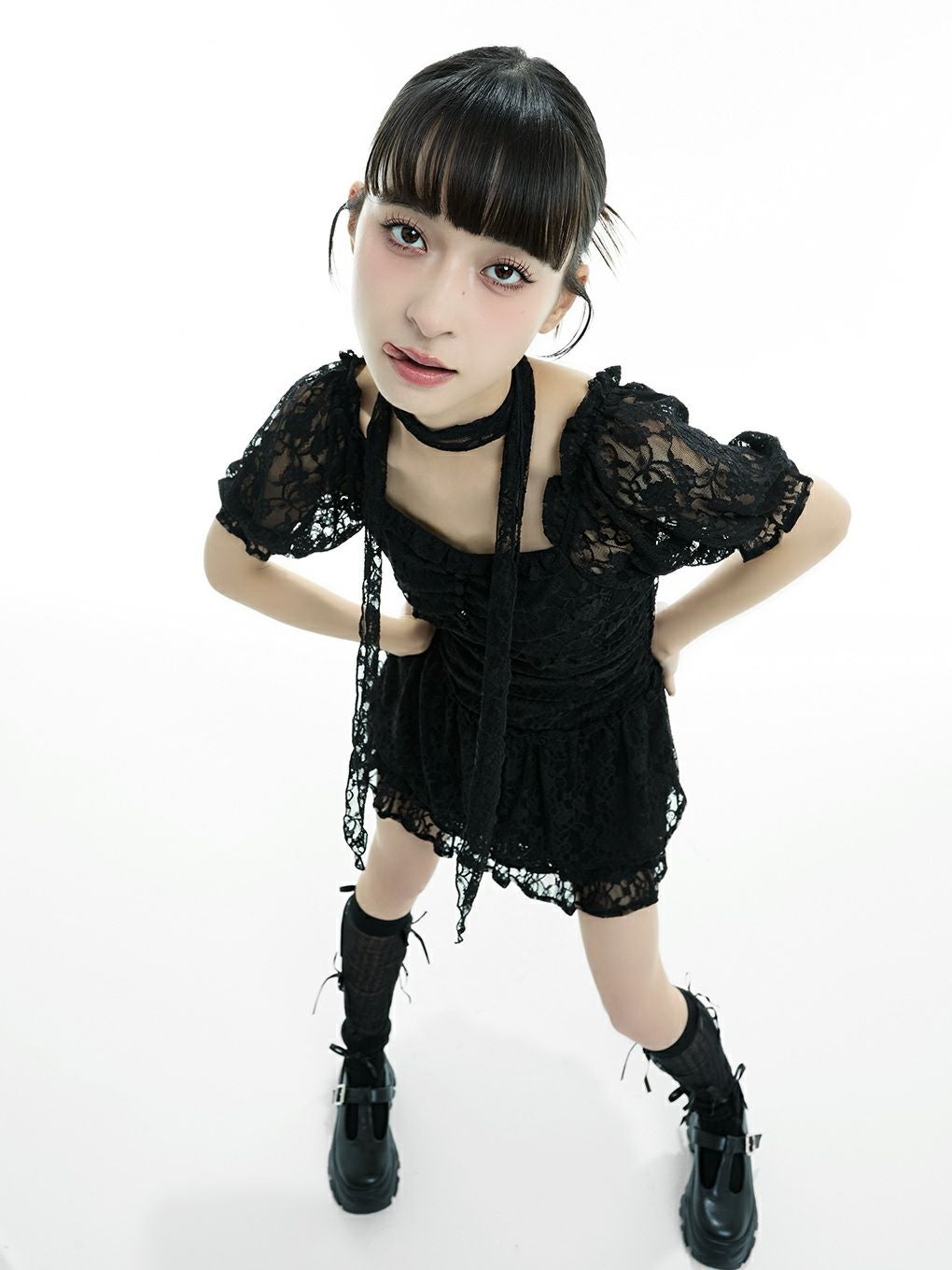 【BUBBLES】ギャザーフリルワンピース