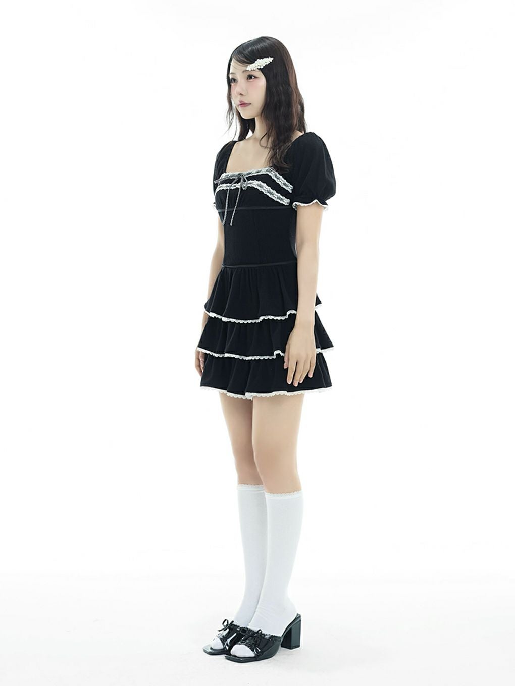 BUBBLES】リブティアードワンピース | sparkling mall online store