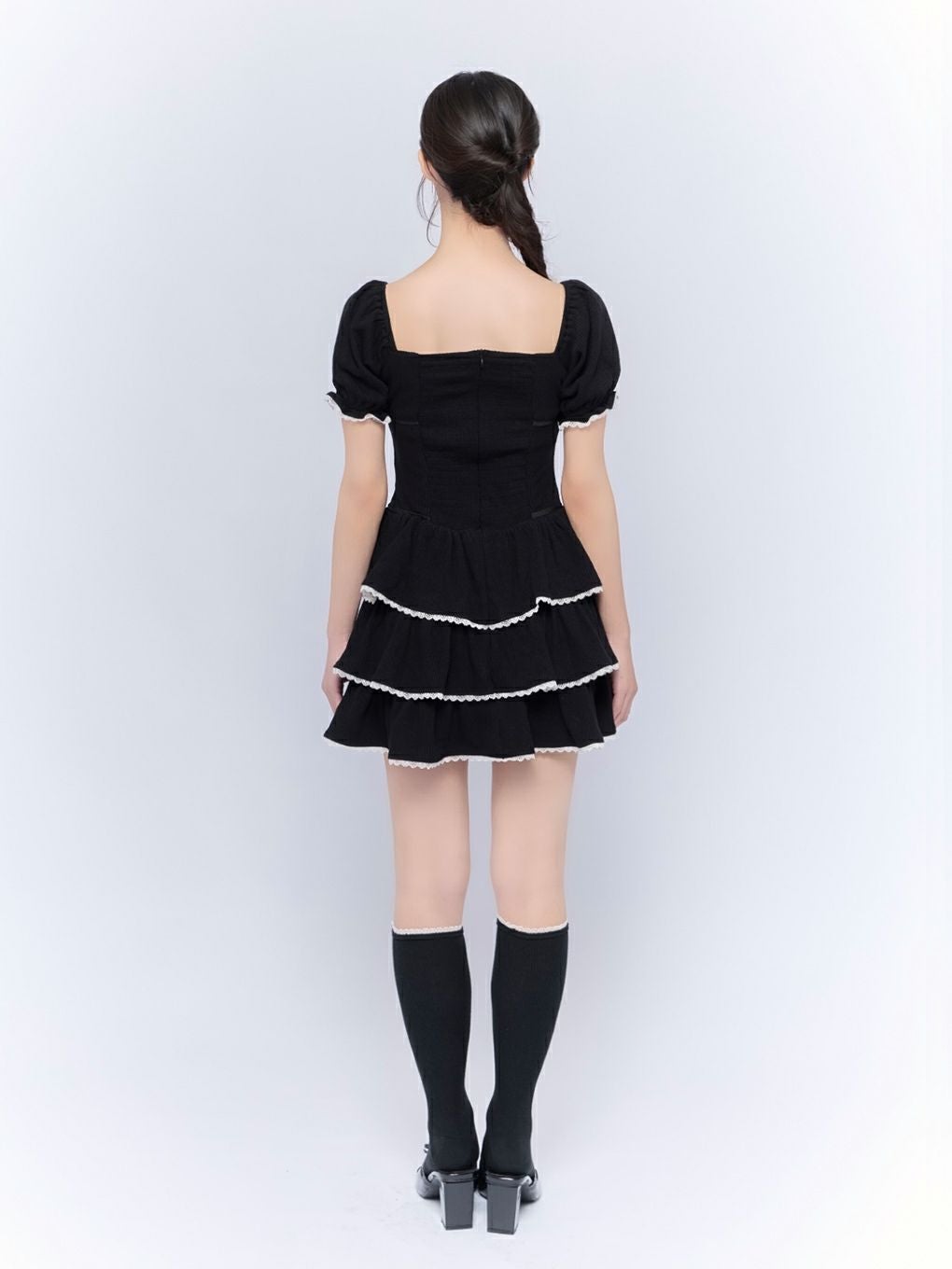 BUBBLES】リブティアードワンピース | sparkling mall online store