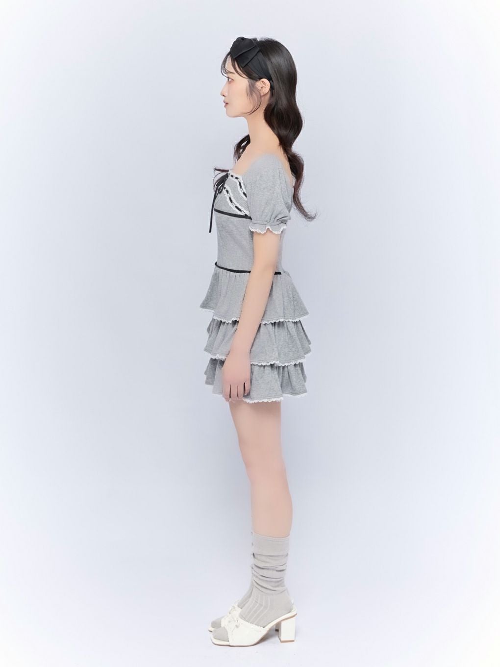 BUBBLES】リブティアードワンピース | sparkling mall online store