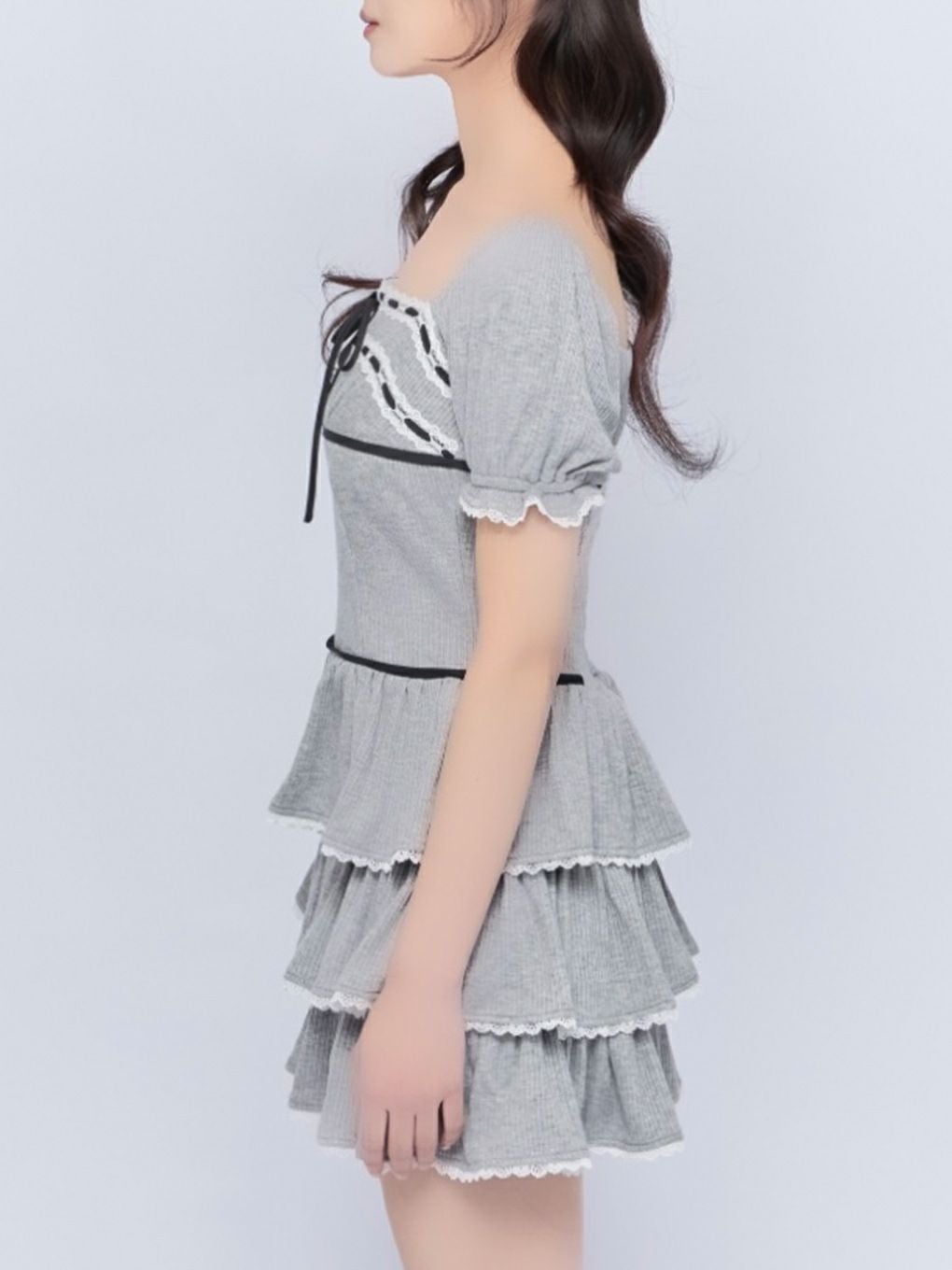 BUBBLES】リブティアードワンピース | sparkling mall online store