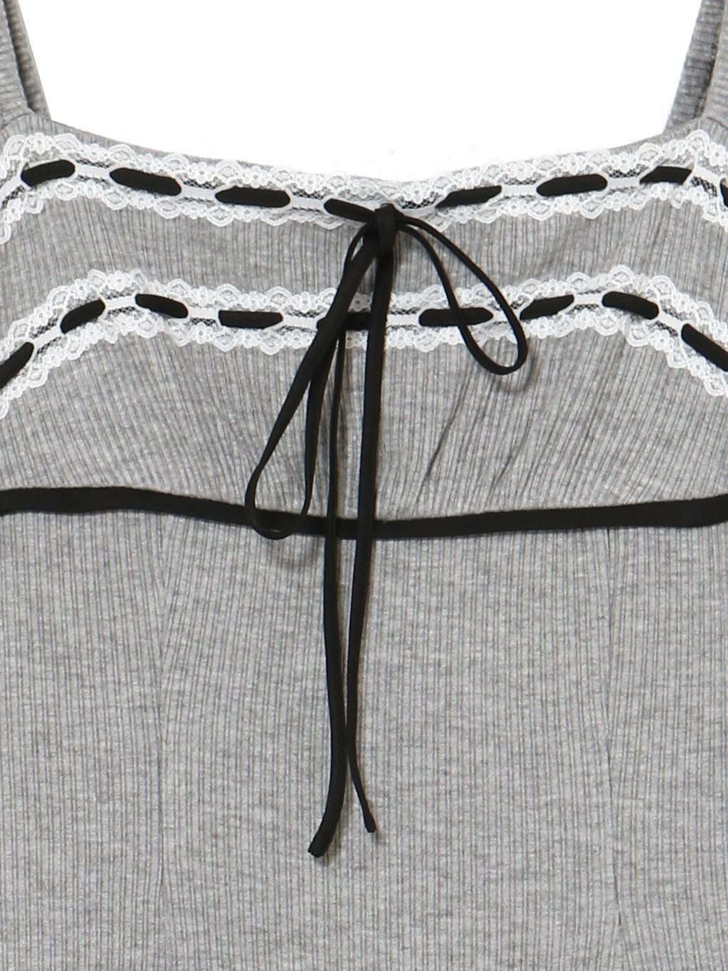 【BUBBLES】リブティアードワンピース