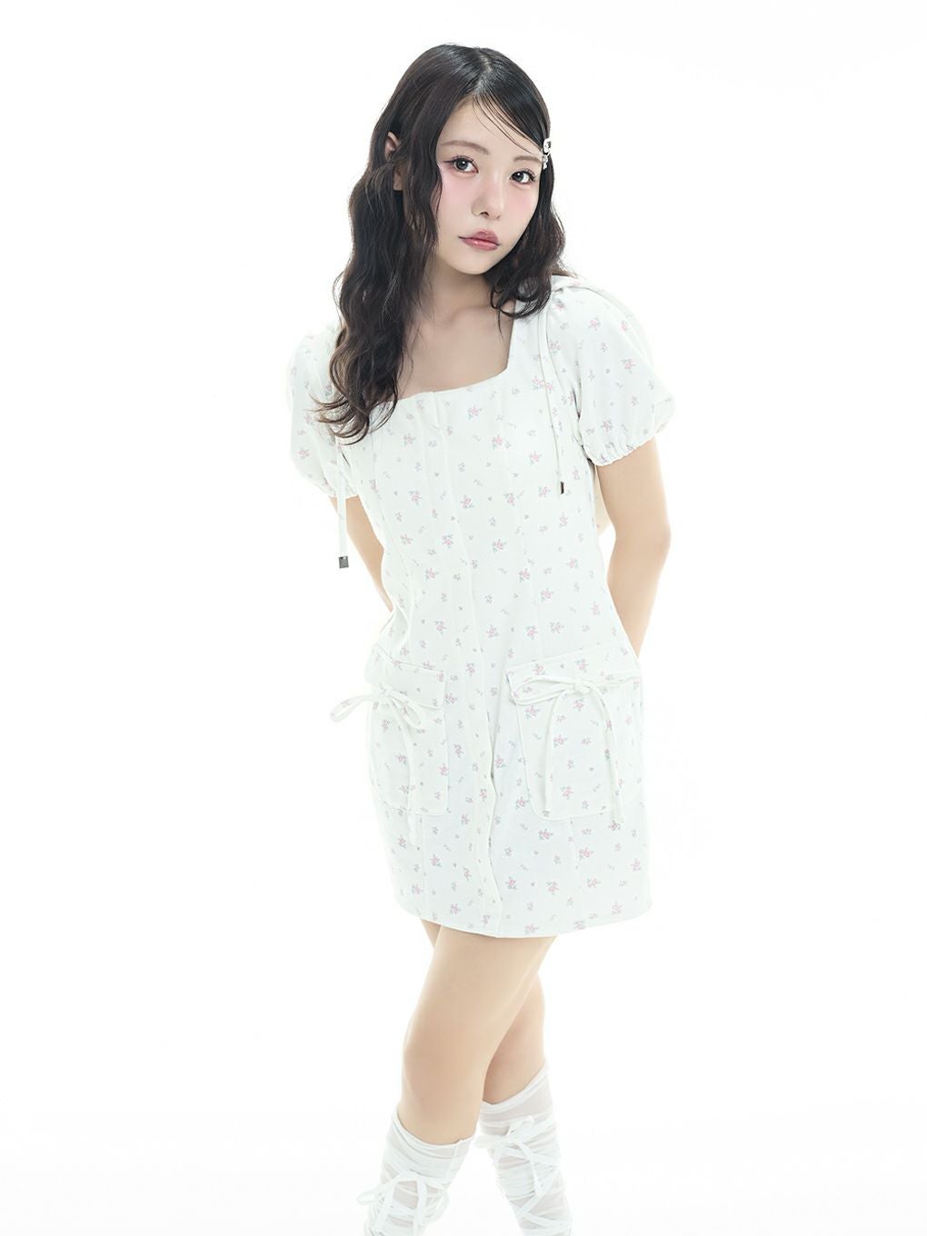 【BUBBLES】スウェットフーディーワンピース