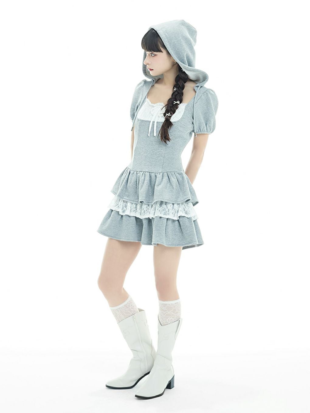 bubbles バブルス ガーリースウェットワンピース グレー BUBBLES】ガーリースウェットワンピース | sparkling mall online store