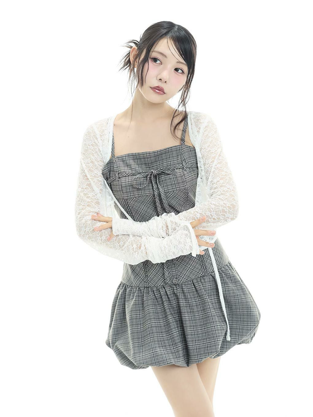 【BUBBLES】リボンバルーンワンピース