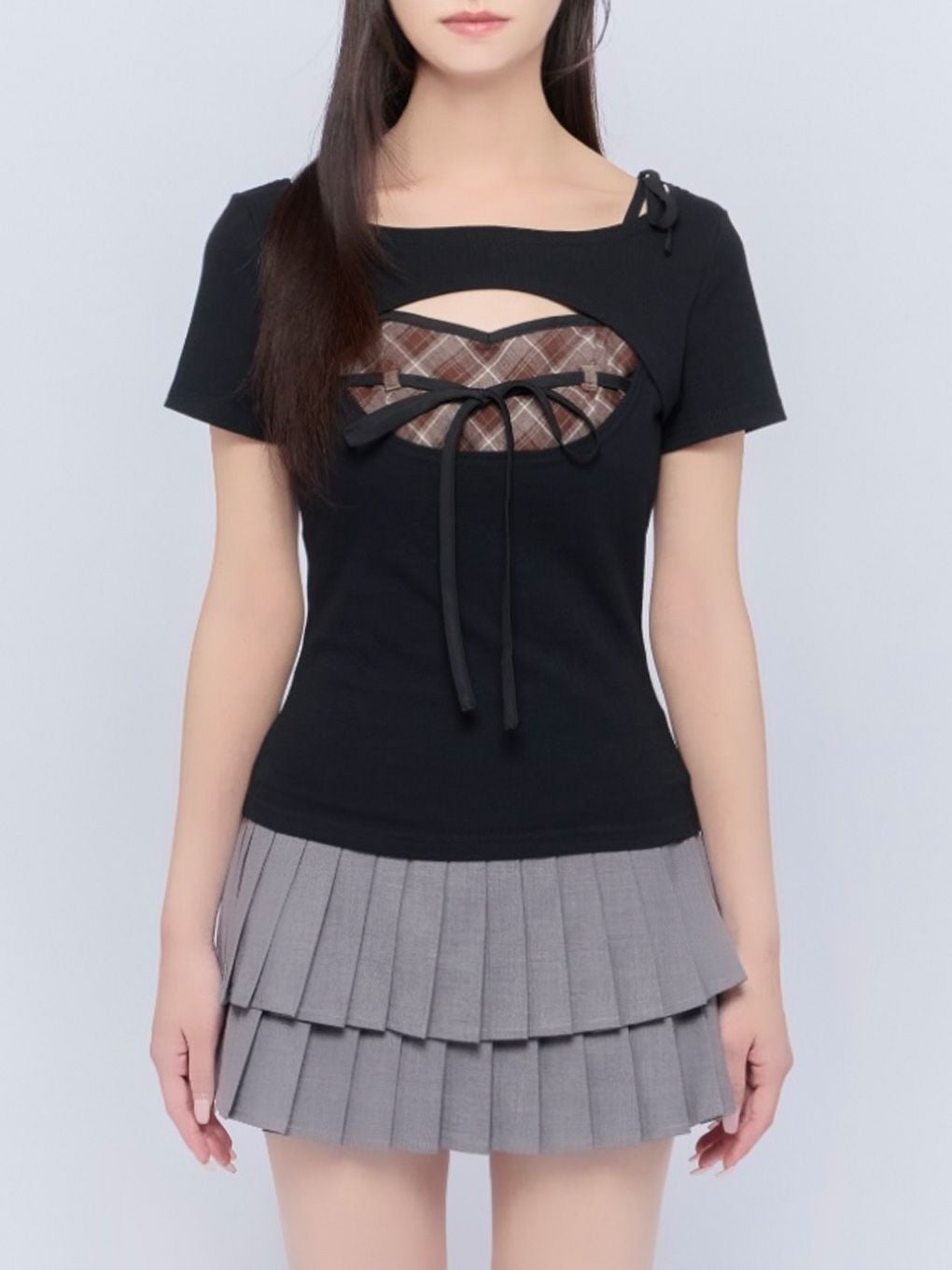 【BUBBLES】レイヤードリボントップス