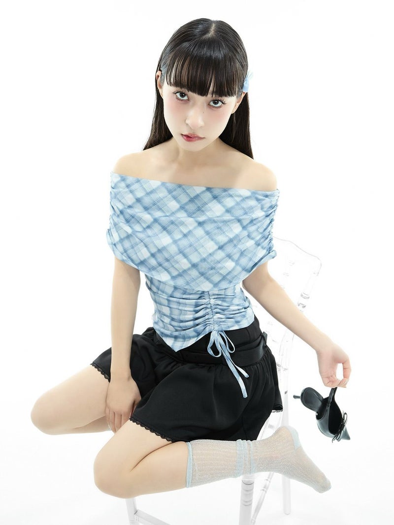 BUBBLES】シアーオフショルトップス | sparkling mall online store