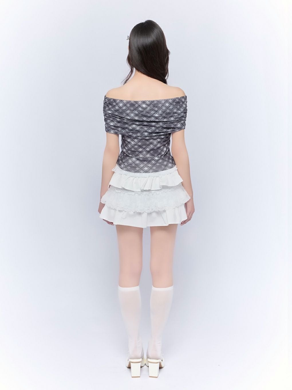 【BUBBLES】シアーオフショルトップス