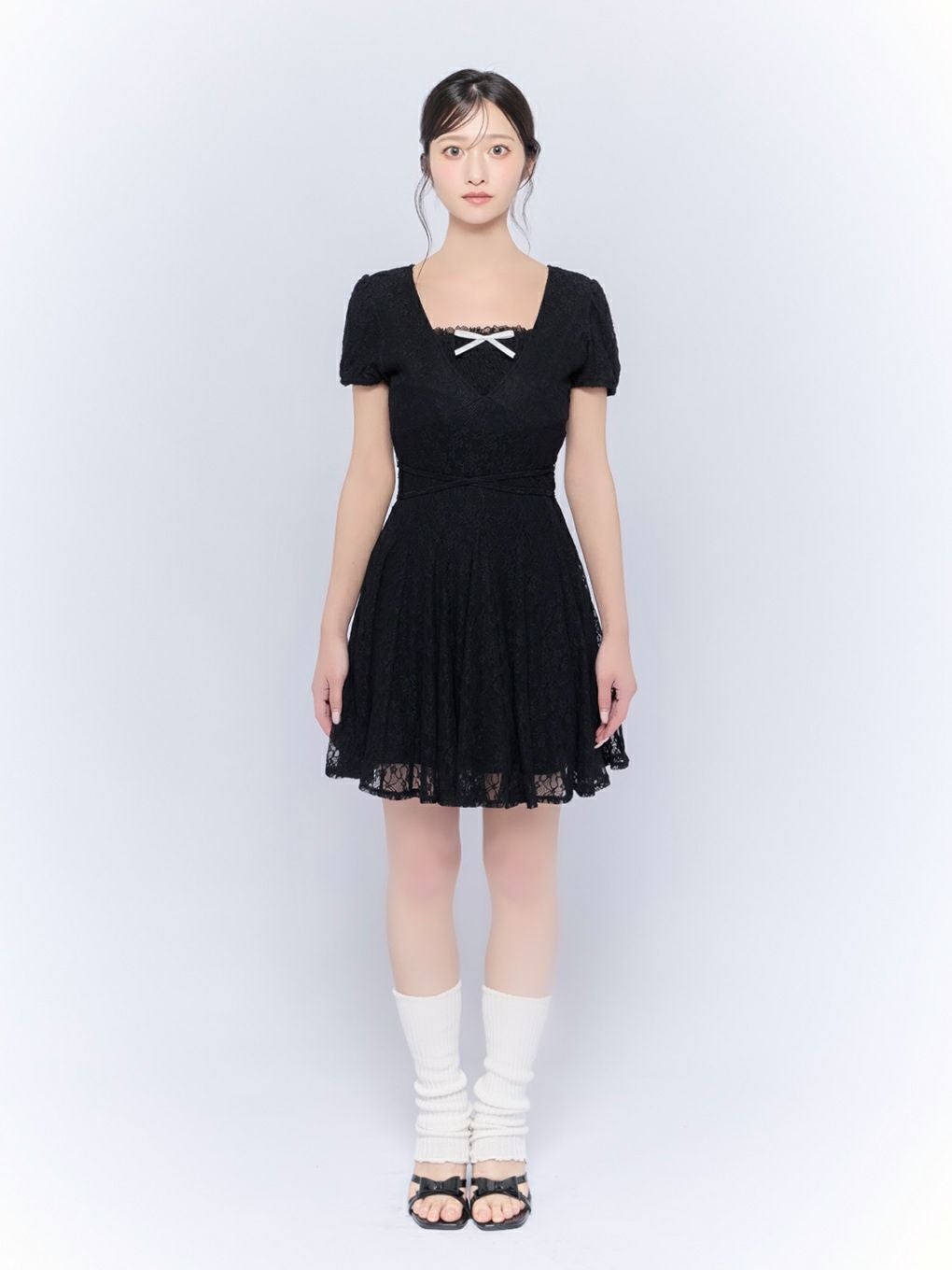 【BUBBLES】レースフレアワンピース