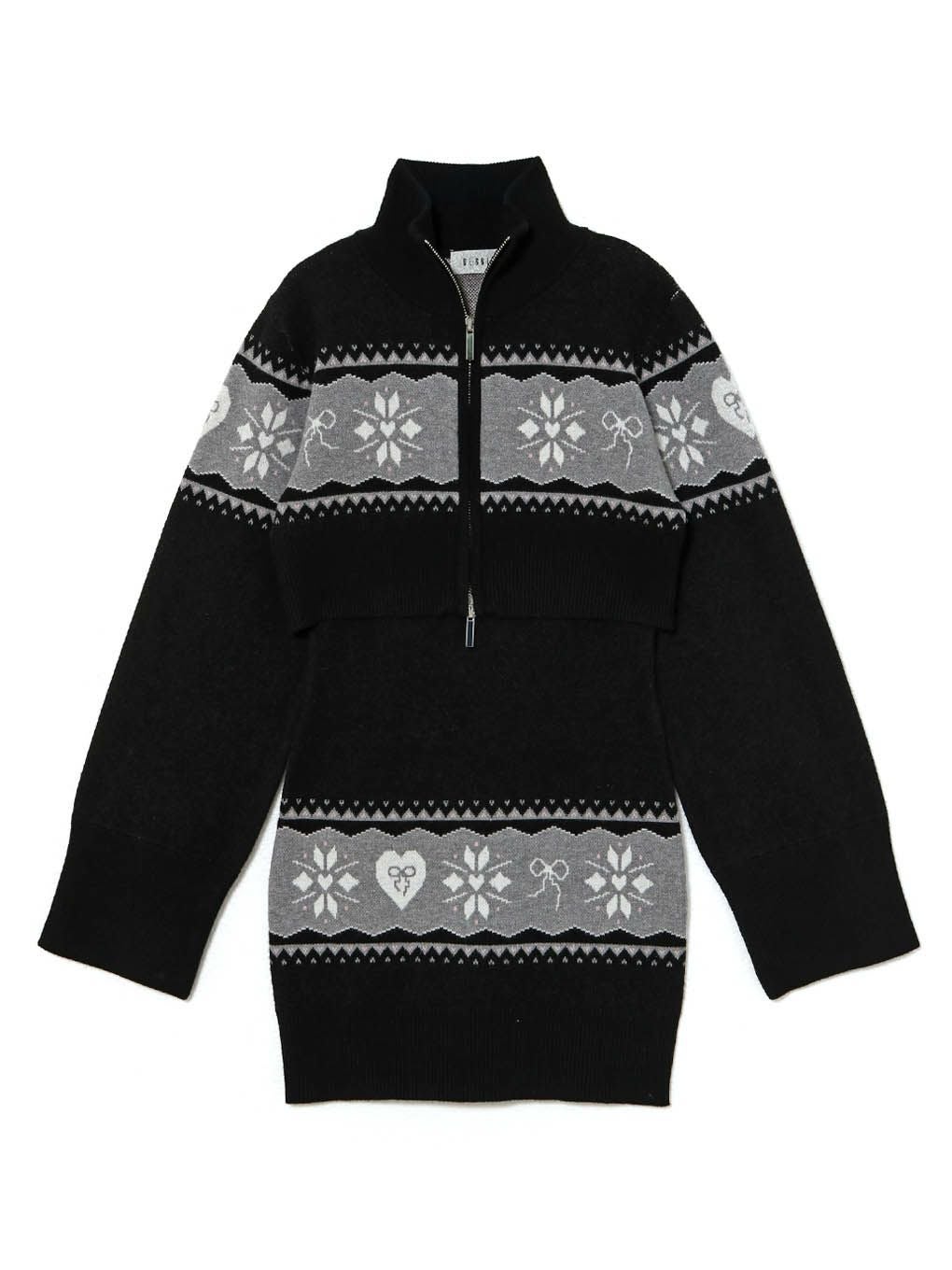 【BUBBLES】ノルディックアンサンブルワンピース