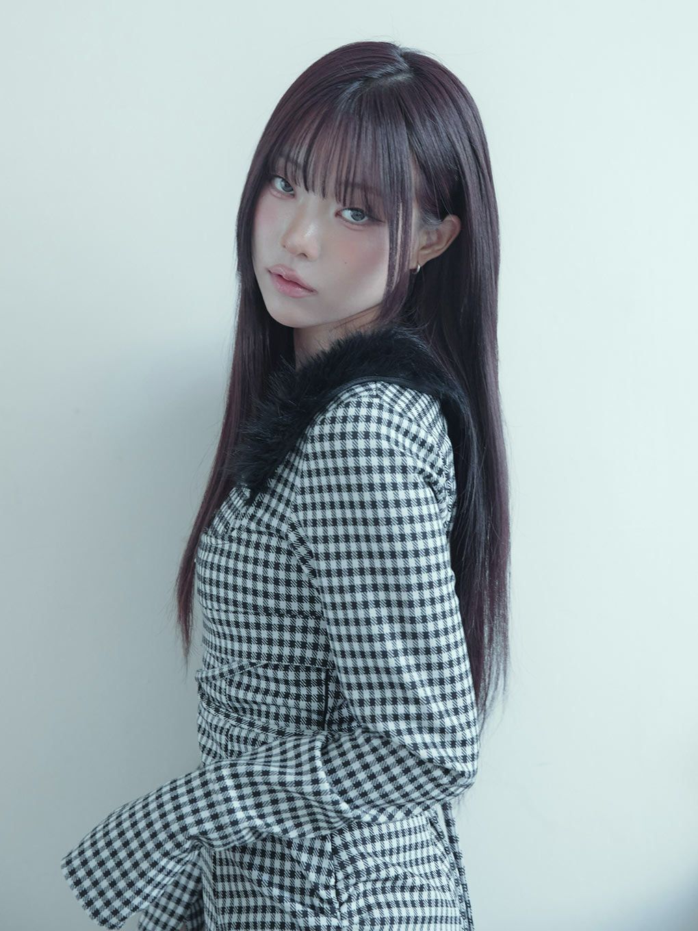 BUBBLES】ファーカラークロスワンピース | sparkling mall online store