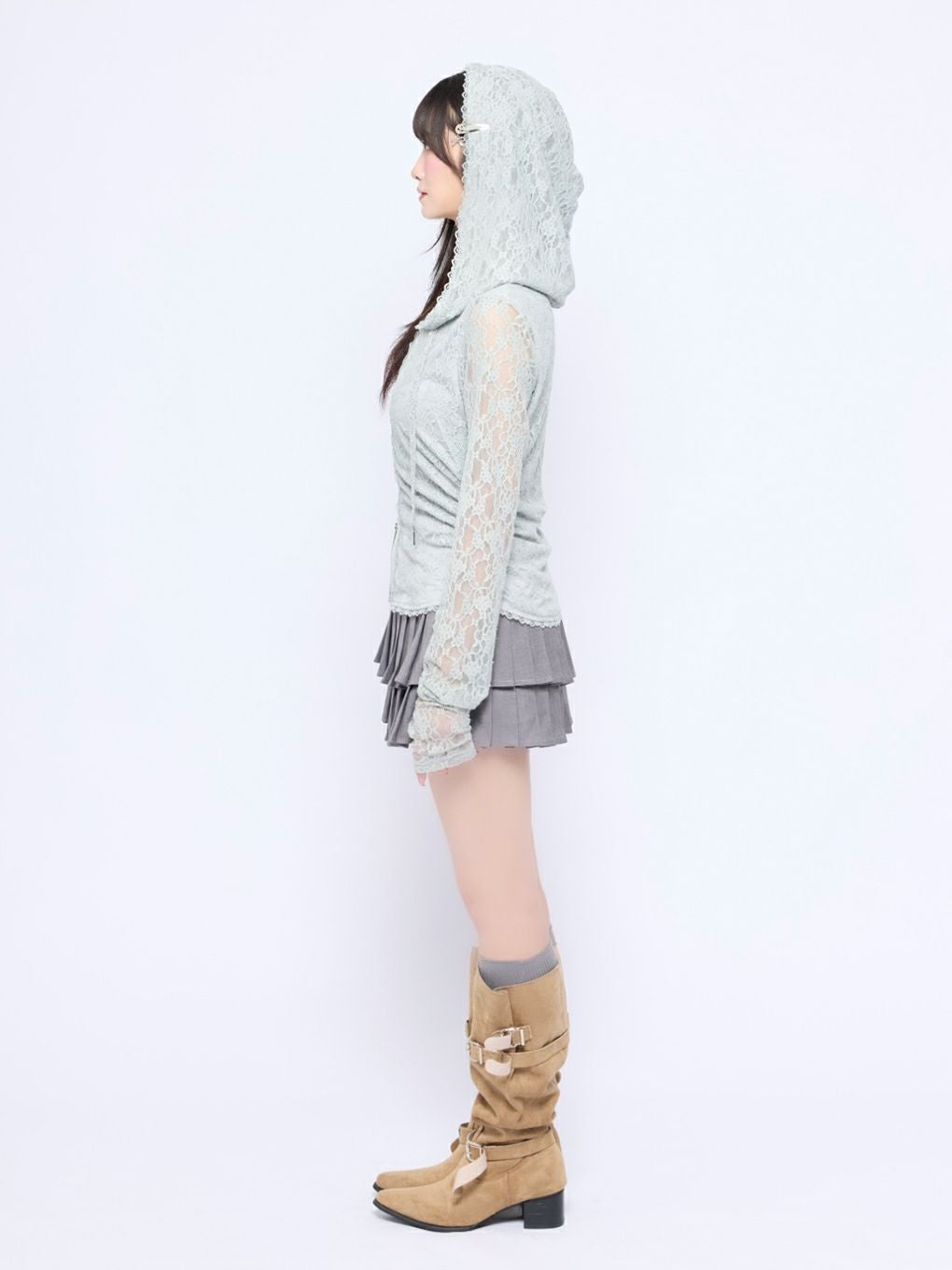 【BUBBLES】レースフーディートップス