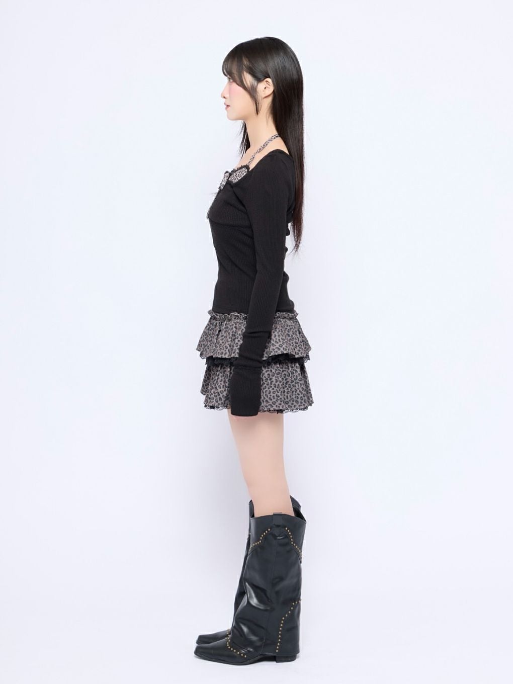 【BUBBLES】レイヤードパターントップス