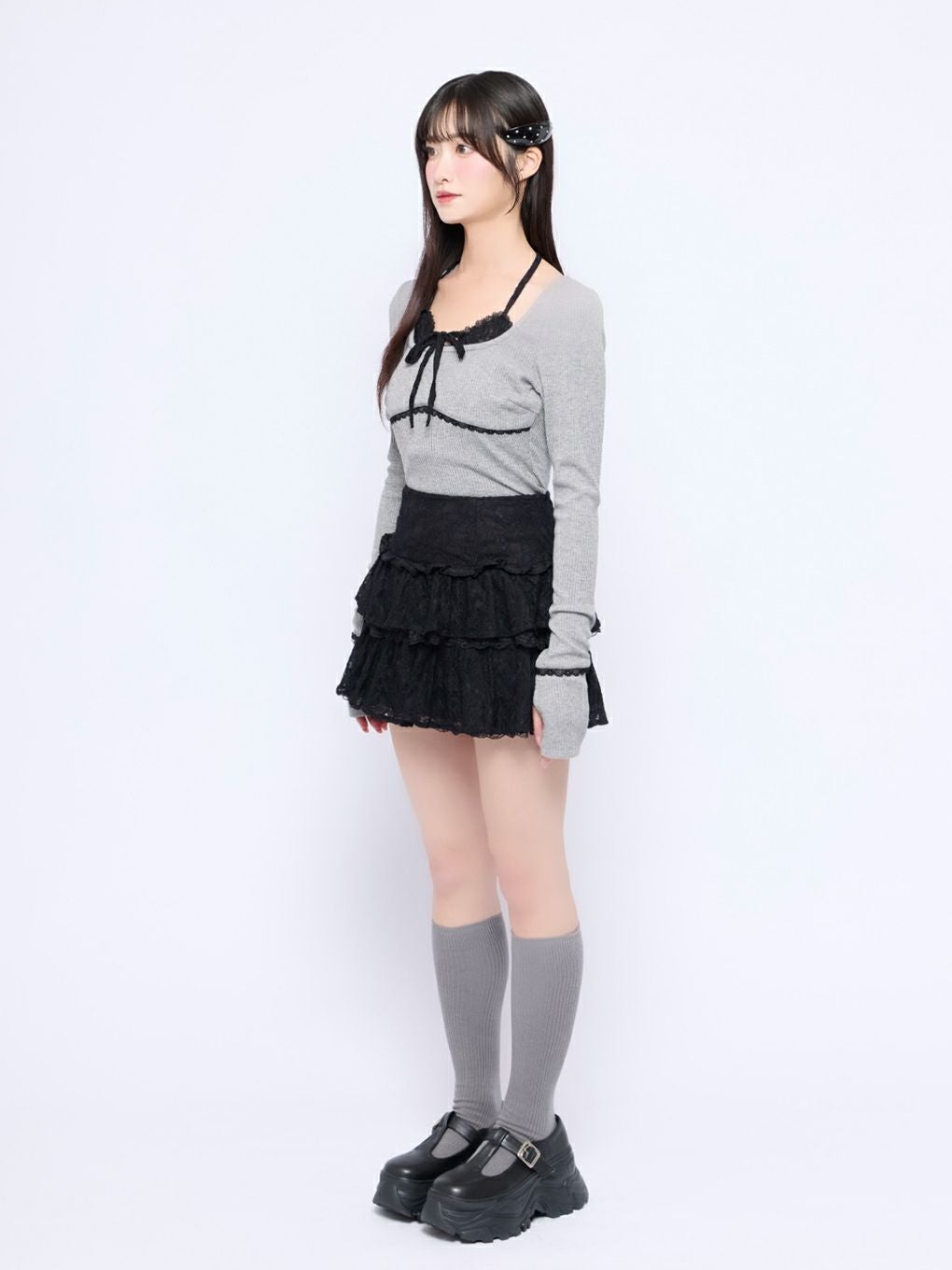 【BUBBLES】レイヤードパターントップス