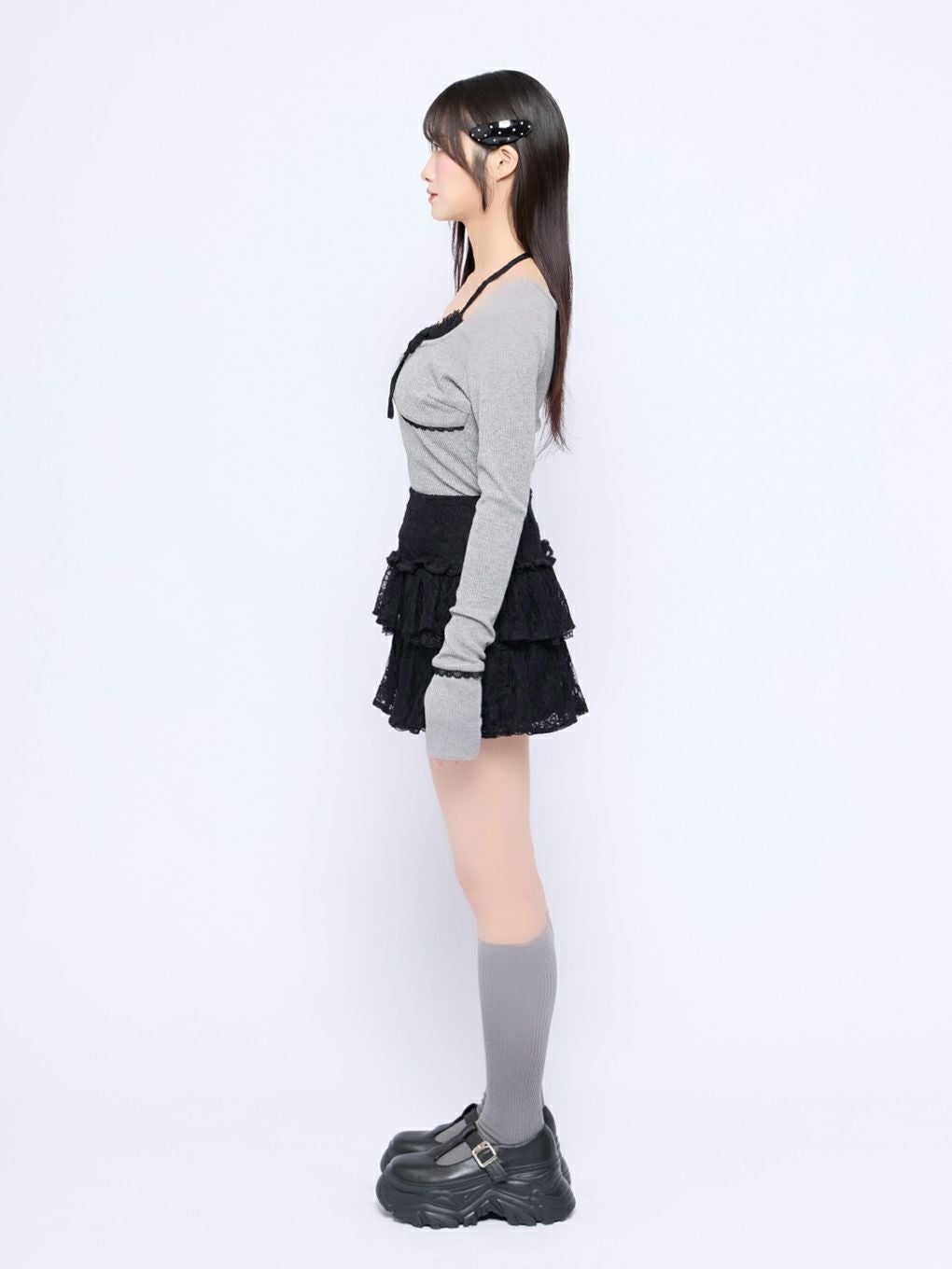 【BUBBLES】レイヤードパターントップス